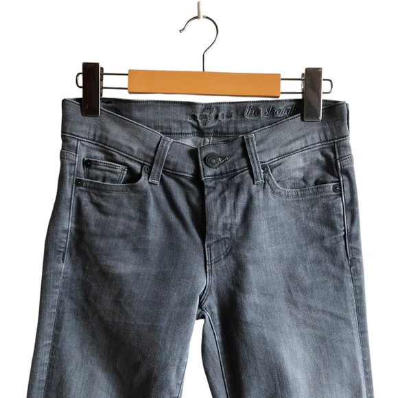 7FAM Jeans The Straight Leg Size 24 Grey Wash - Picture 3 of 15